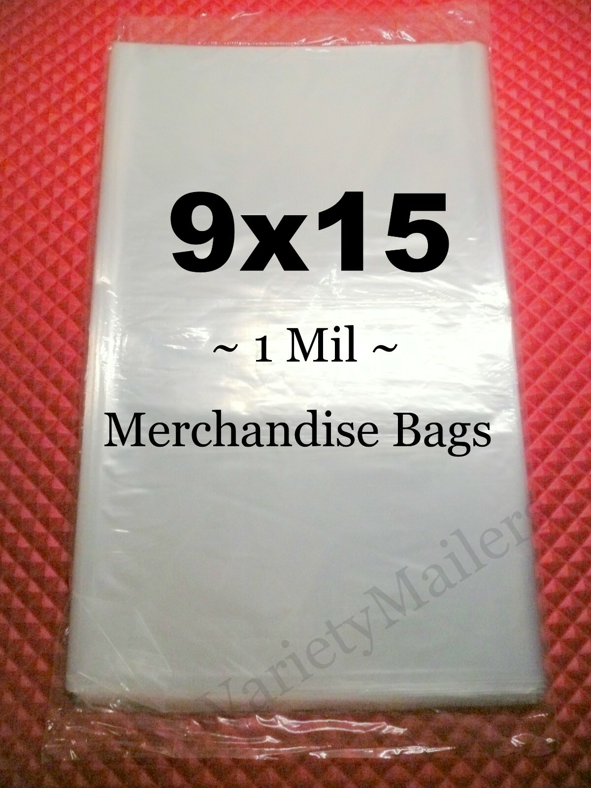 300 Plastic Merchandise Bags 9''x 15'' Clear 1 Mil Apparel / Product Bags 9x15