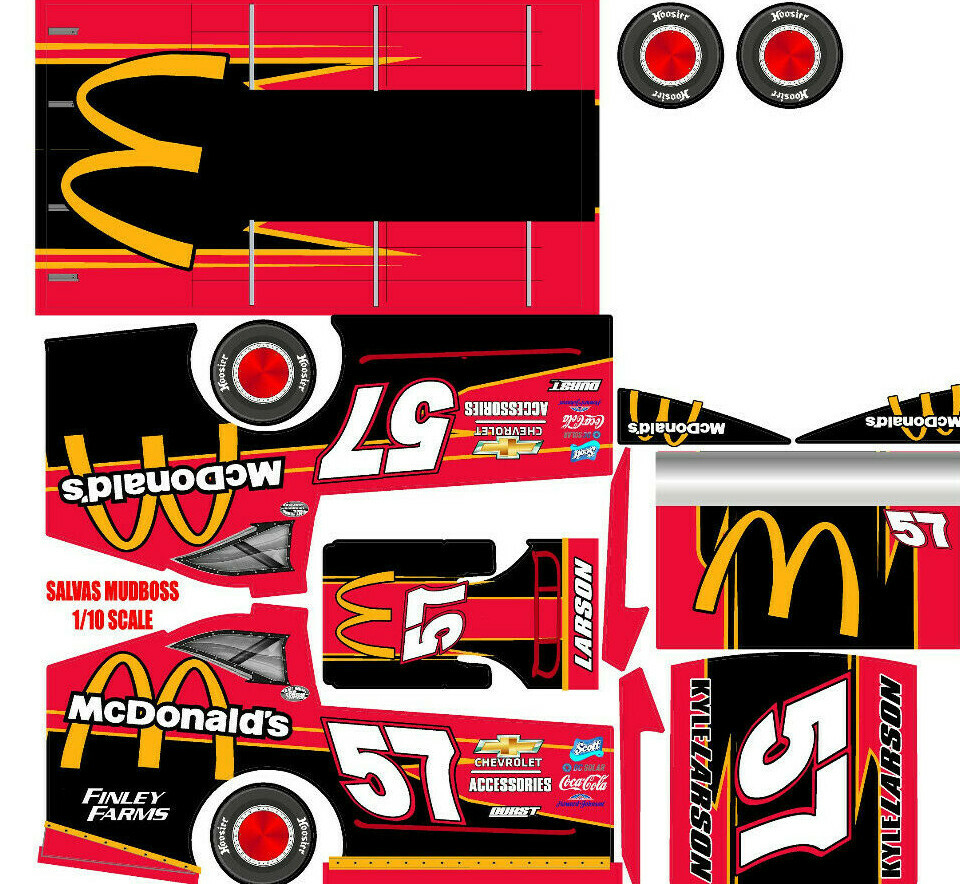 SALVAS MUDBOSS TRAXXAS SLASH KYLE LARSON THEME WRAP