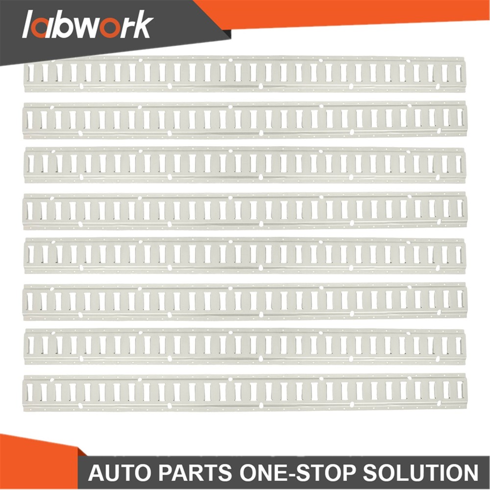 Labwork 8 Pack 5' E Track Tie Down Rail Kit Galvanized For Trailer Truck Van