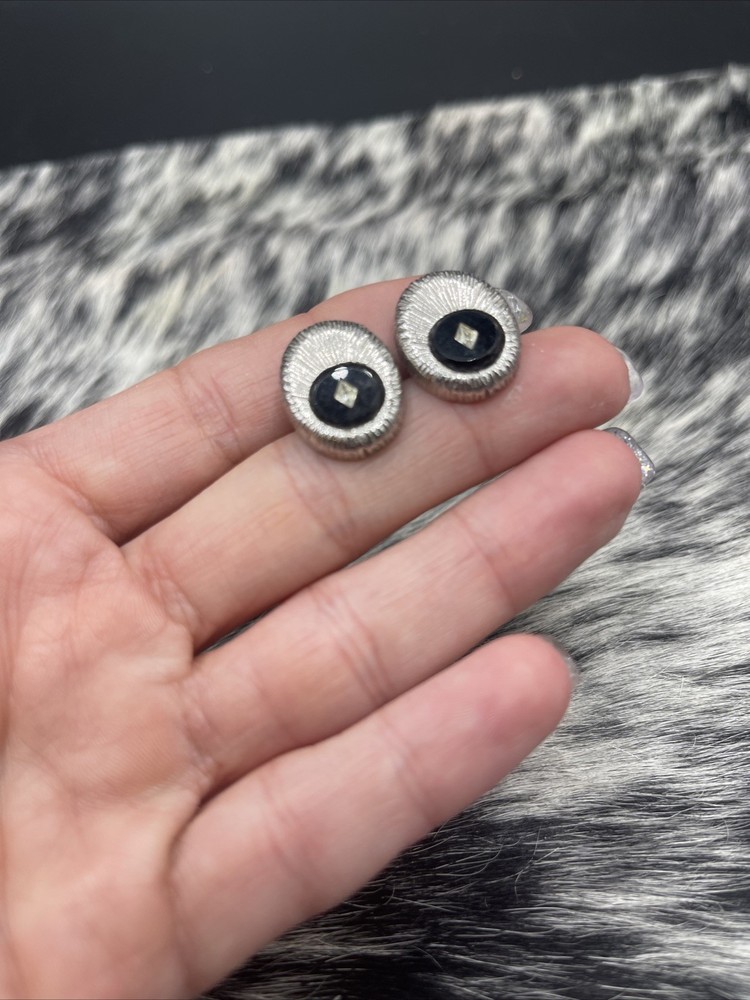 Stunning Silvertone Vintage Cuff Links #Q31