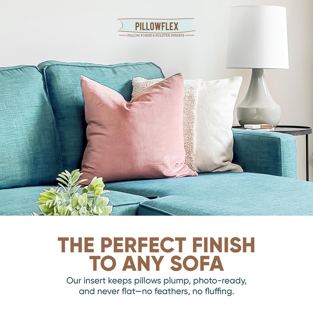 Synthetic Down Pillow Insert - 18x18 Down Alternative, Ultra Soft Throw Pillo...