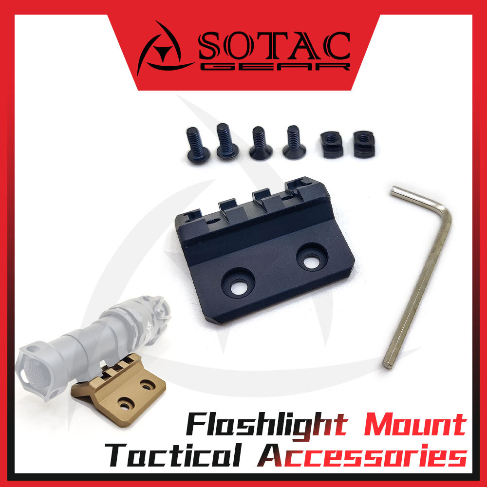 MLok Keymod Offset Flashlight Rail Mount For M300 M600 Light Optics Mount