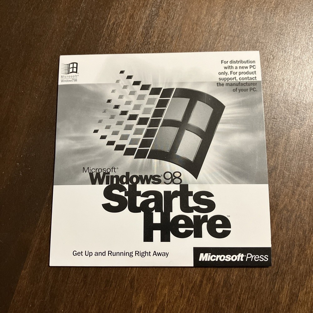 Microsoft Windows 98 Starts Here Microsoft Press PC Computer Disc