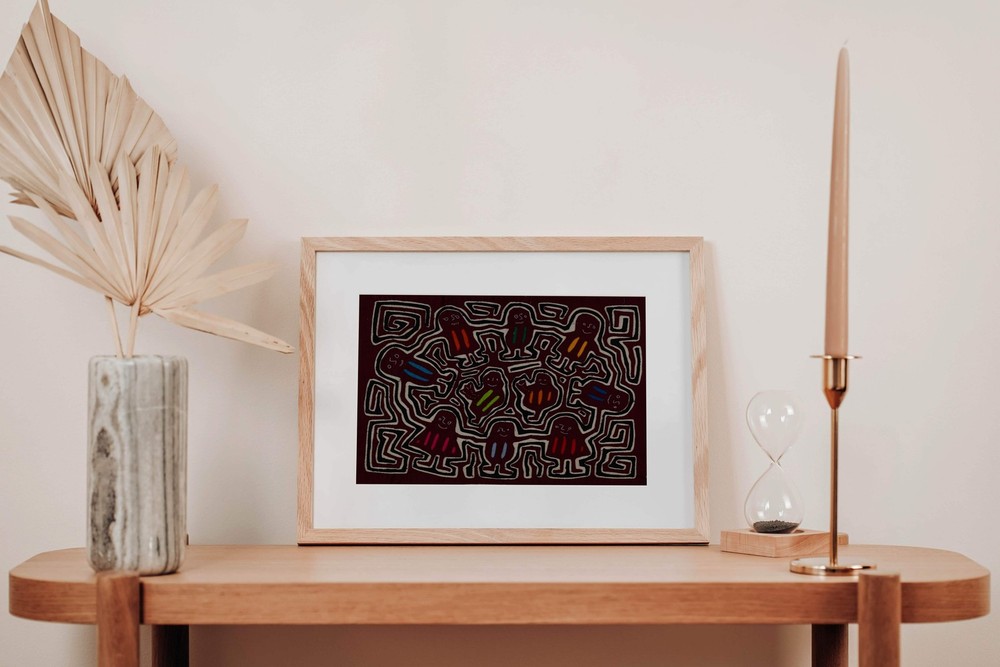 Classic Design Maroon Conga Dance Mola