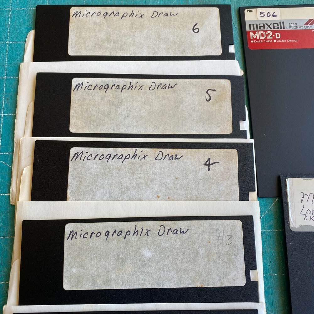 Micrographix McPaint SuperPrint Graphics Software Lot 5.25" Floppy Disk Computer