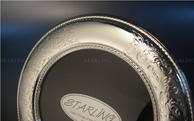 Romantic Photo Frame - Florentine Engraving - Silver Frame Solid 925 Silver (V2)