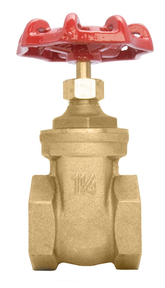 1-1/4" Brass Gate Valve - 200WOG, FxF NPT
