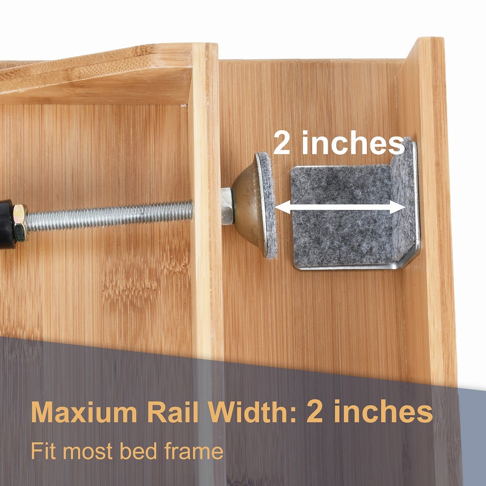 Bamboo Tray Bedside Shelf Table for College Bunks Bed