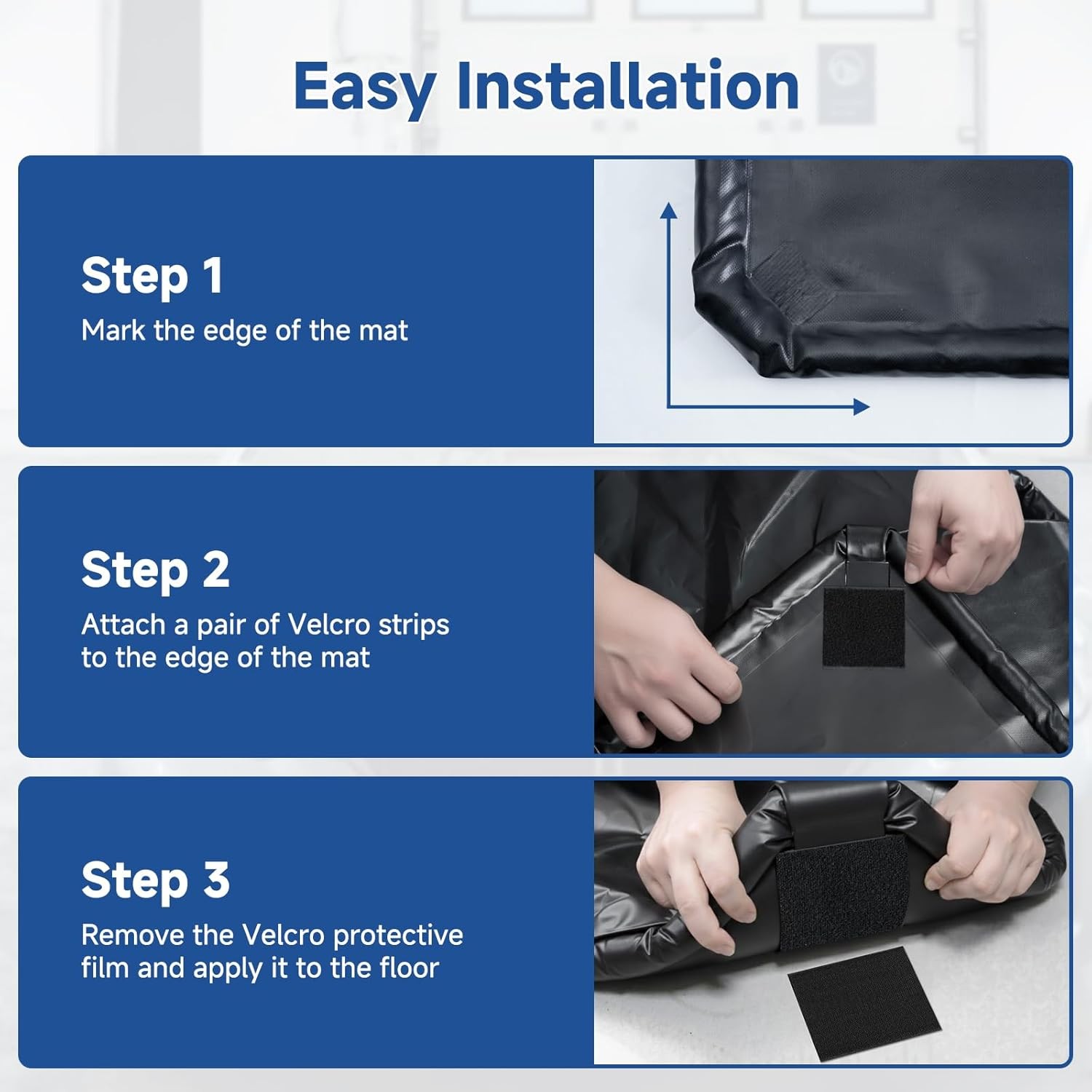 NAIZEA Garage Containment Mat Non-Slip PVC Waterproof Garage Floor Mat For Car