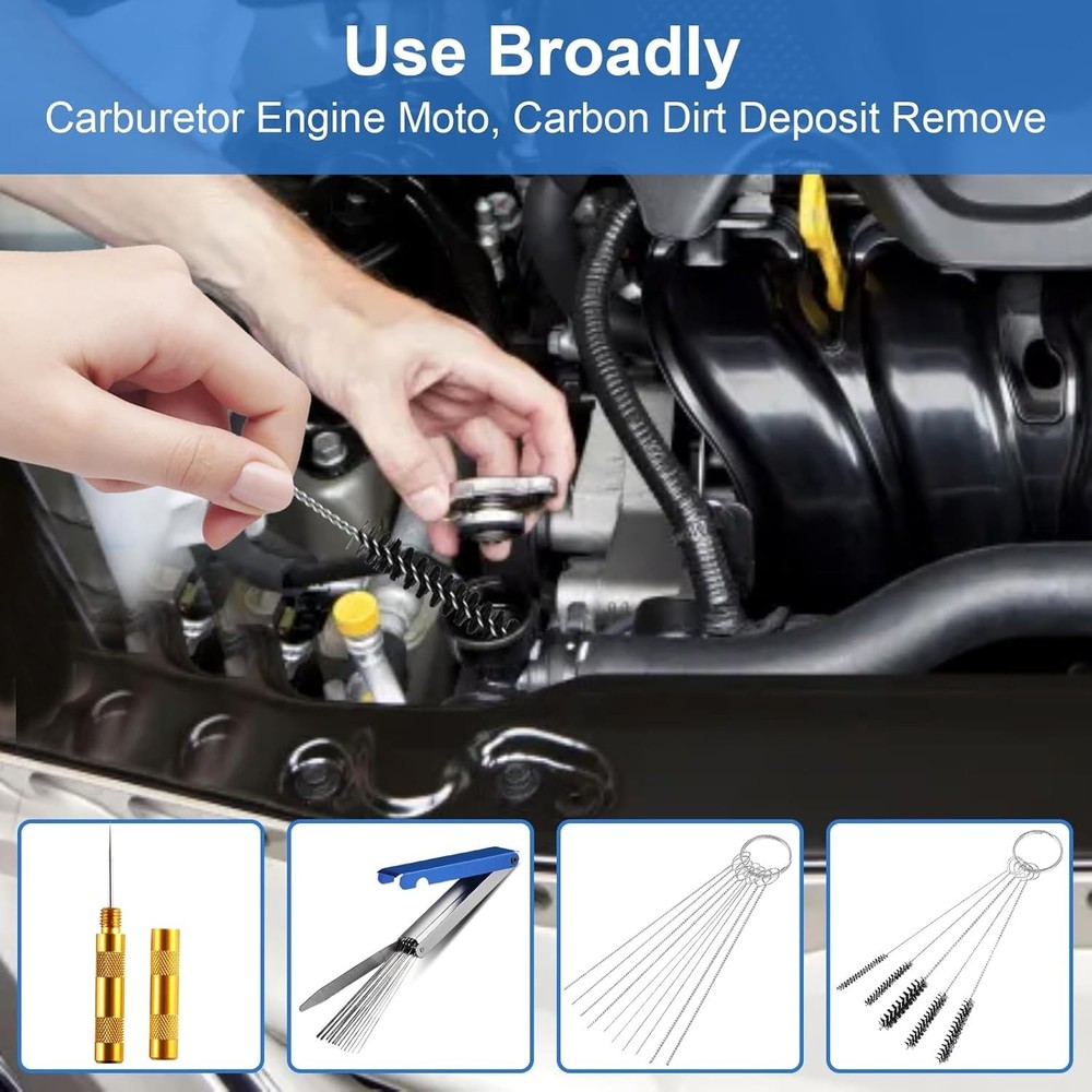 Carburetor Cleaning Kit, Carbon Dirt Jet Remove Torch Tip Cleaner Set...