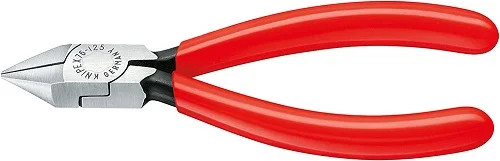 KNIPEX Tools - Electronics Diagonal Cutters (7681125) , Red