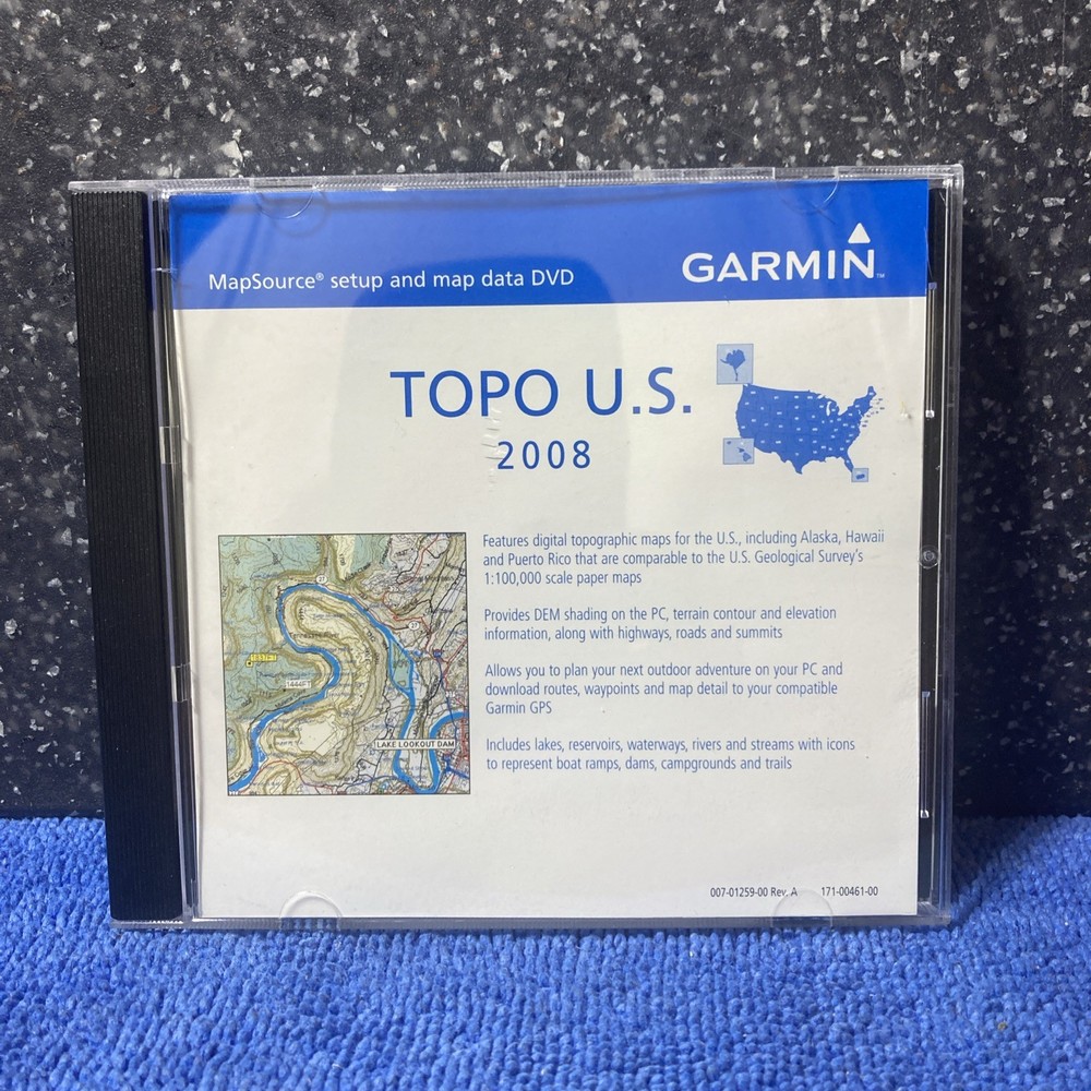 GARMIN GPS TOPO US 2008 Software Version 4.00 for Windows DVD