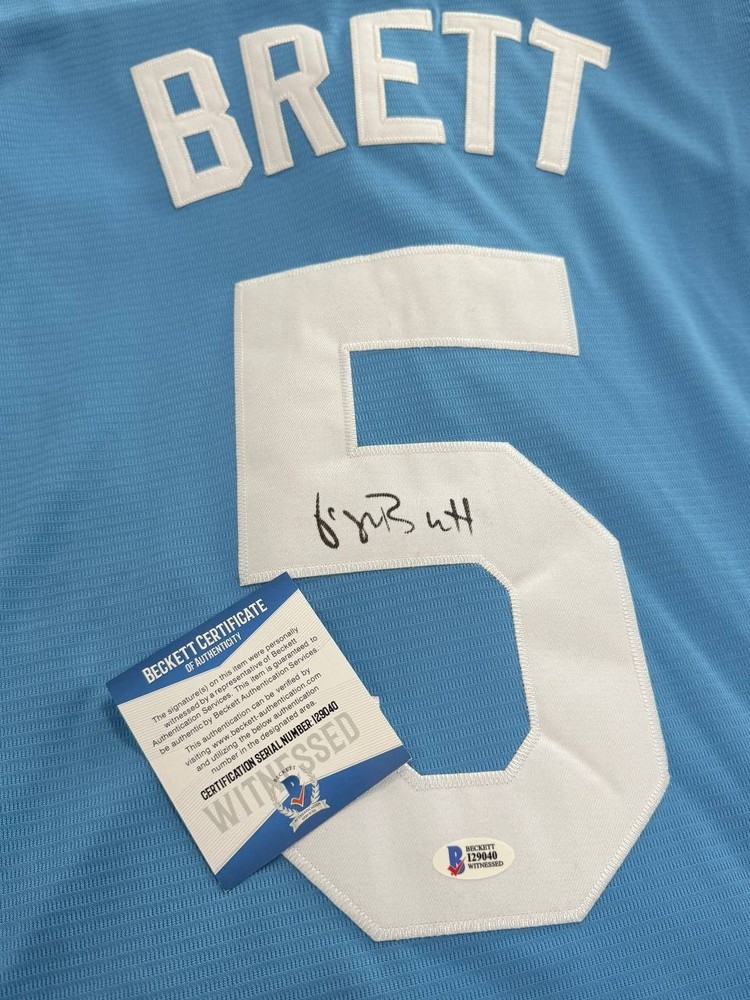 Autographed George Brett Hand Signed Authentic Jersey Size L BAS Authentication