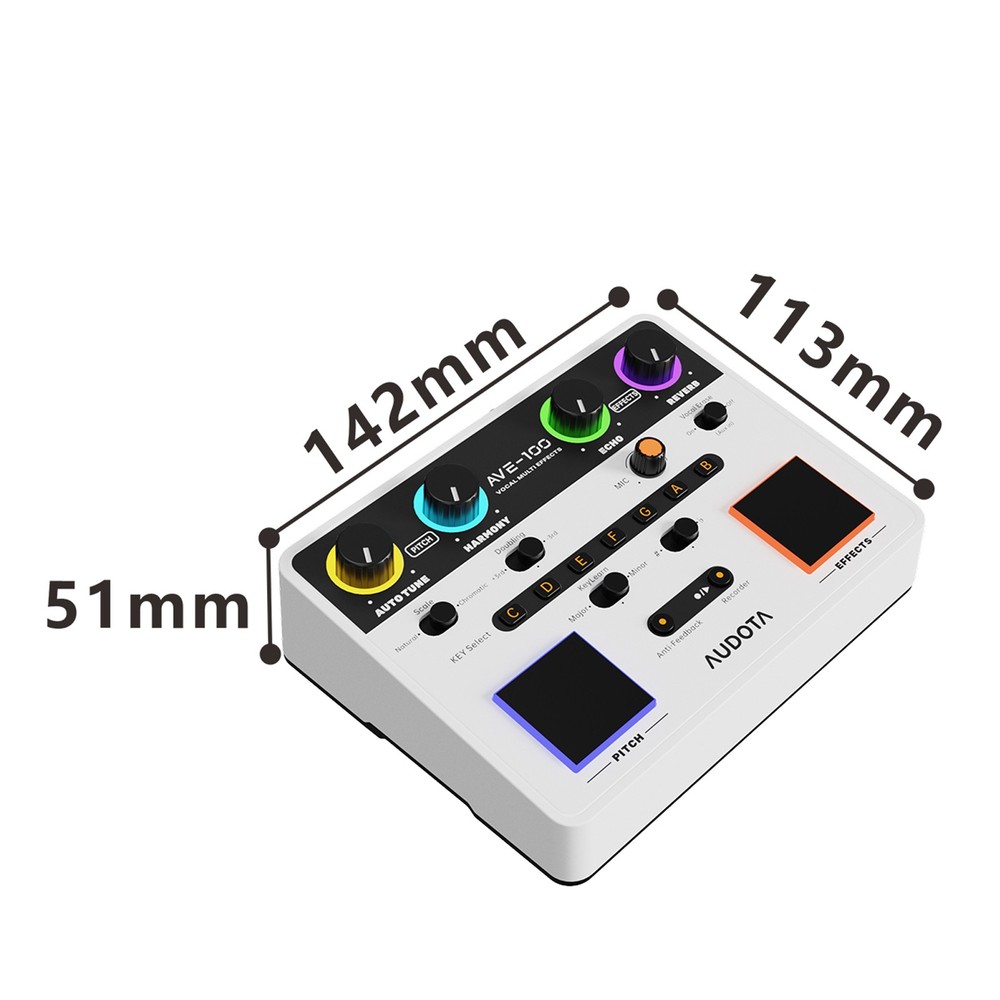 Vocal Effects Pedal Processor 3 Harmony Modes Pitch Correction for Streaming etc