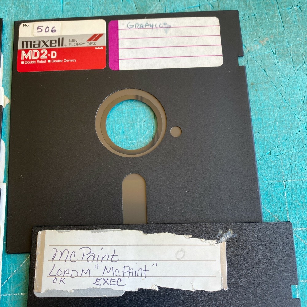 Micrographix McPaint SuperPrint Graphics Software Lot 5.25" Floppy Disk Computer