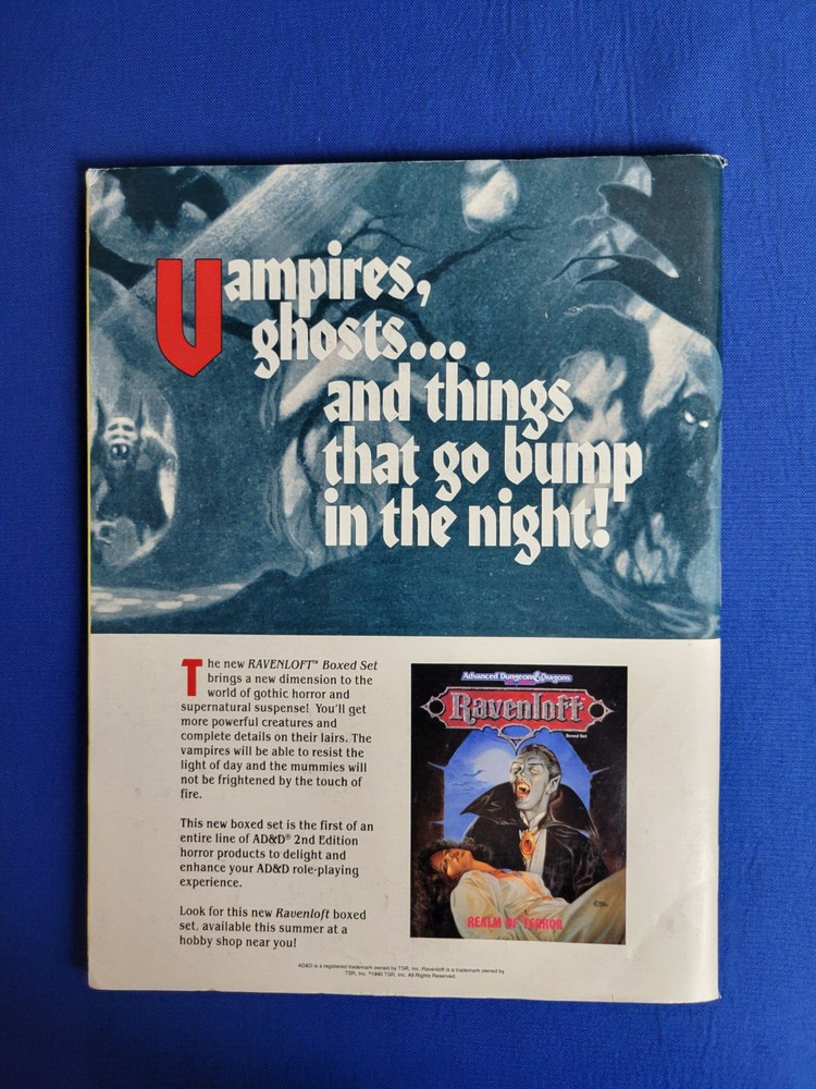 Dragon Magazine Issue #159 with Poster Insert