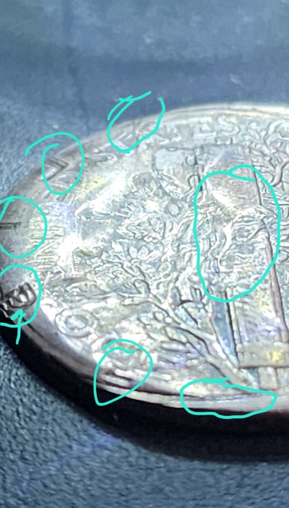 1941 ERROR MERCURY SILVER DIME 10C MULTIPLE DOUBLED STIKES & DOUBLED DIES