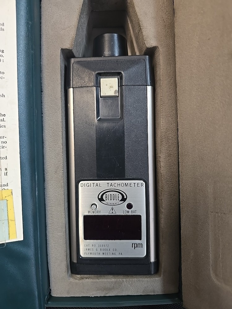 Biddle Instruments Cat. No. 359972 Digital Tachometer With Case