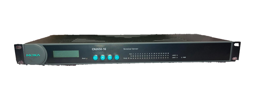 Moxa CN2650-16 16-Port Secure Console Server w/ Rack Mount Brackets