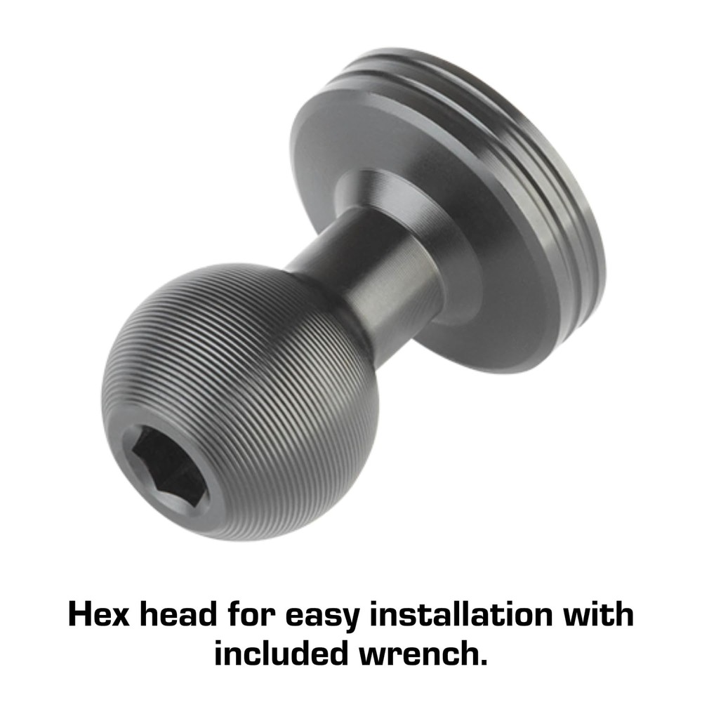 Aluminum 1/4"-20 Threaded Camera Adapter with Integrated 20mm Ball