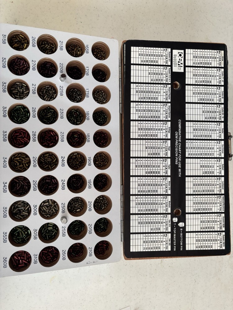 OEM Gem Precision Lock Pinning Kit with Assorted Pins & Pinning Chart