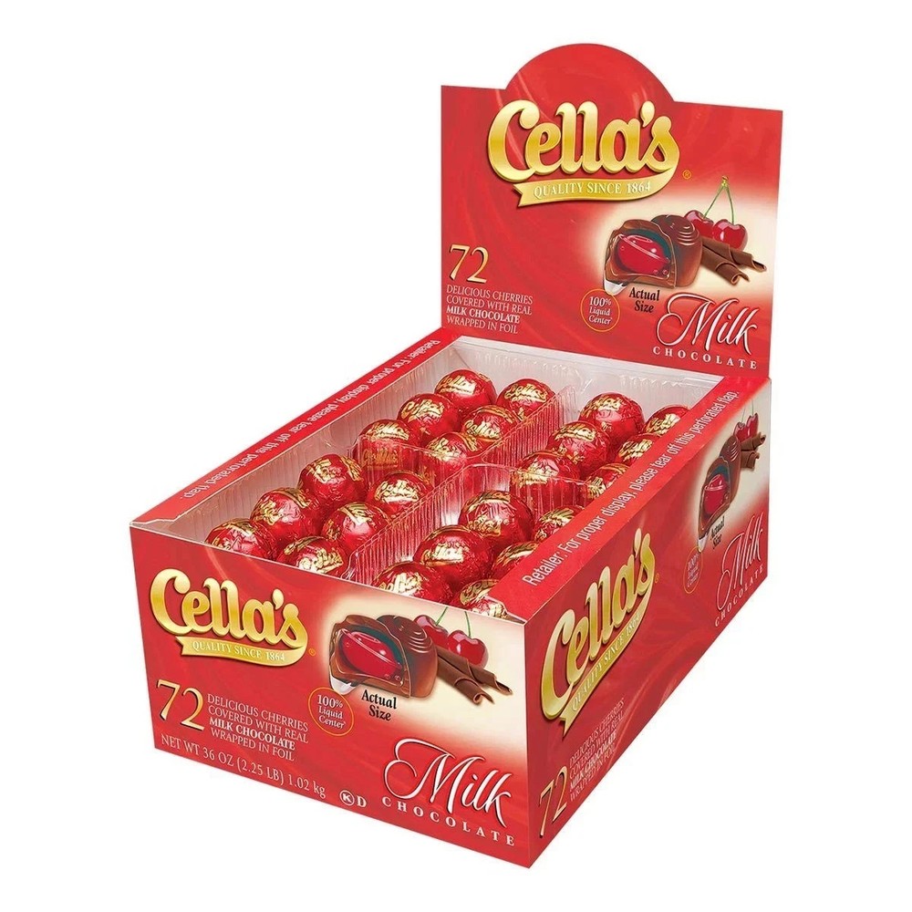 Cella's Milk Chocolate Covered Cherries 2.25 Pound 72 Count
