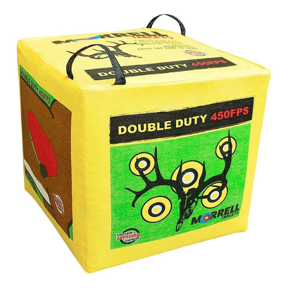 Morrell Targets 4-Sided Archery Target, Field Point Shooting Bag, Double Duty