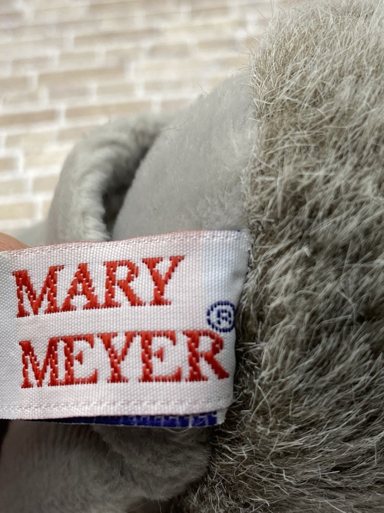 Mary Meyer 1993 Finger Puppet Plush Gray Mouse Pink Inside Ears 5"