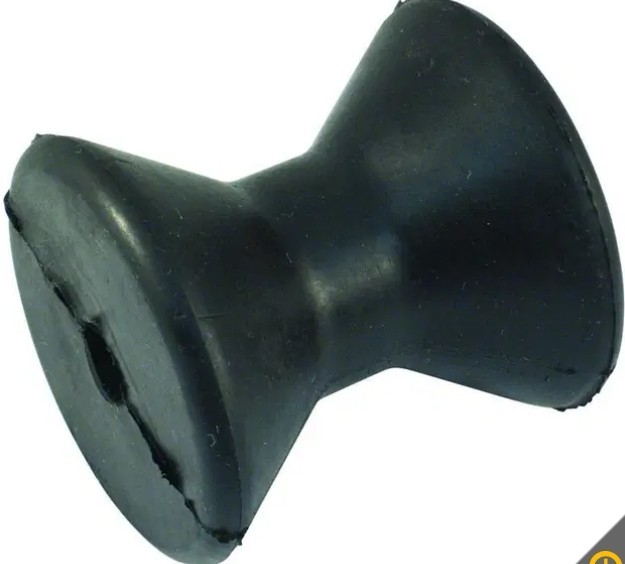 3 Inch Mounting Width Boat Trailer Black Molded Rubber Bow Stop Roller