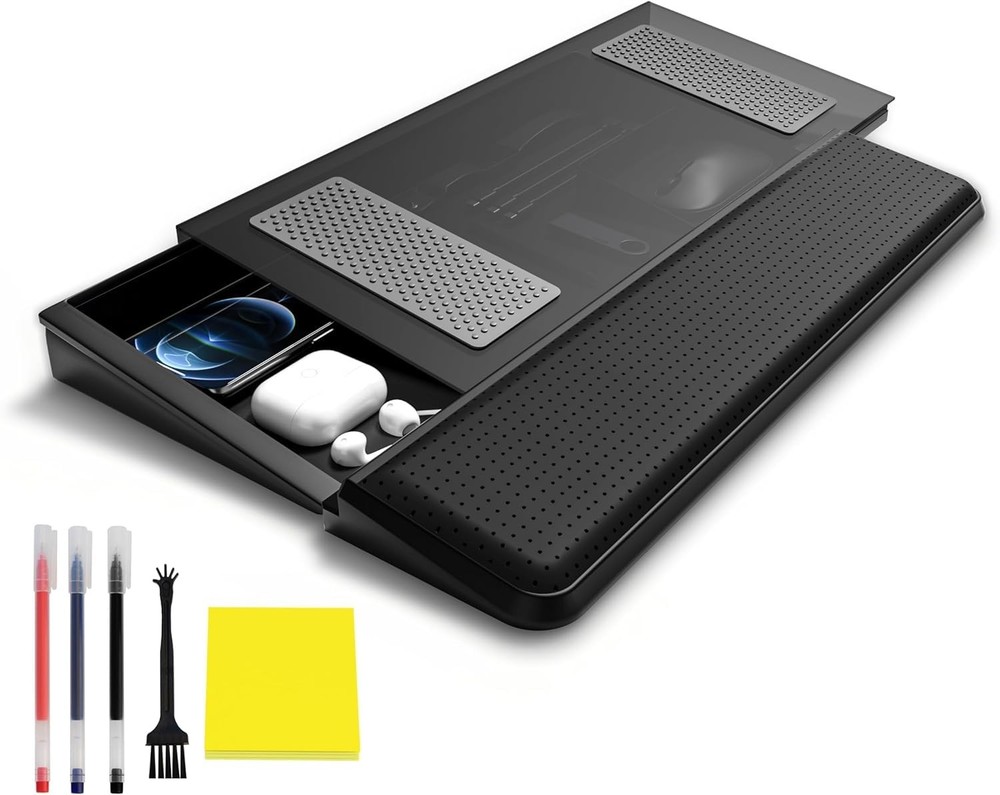 Computer Keyboard Stand with Wrist Rest & Storage Tray - Acrylic Keyboard Ris...