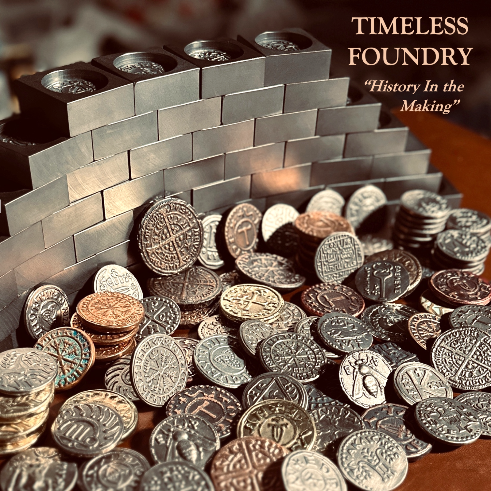 VIKING RUNIC COMPASS - (2 Sided) Graphite Coin Mold