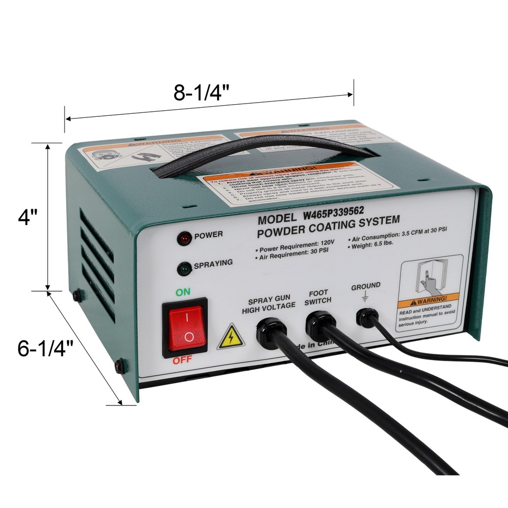 Complete Electrostatic Powder Coating System, 120V/60HZ