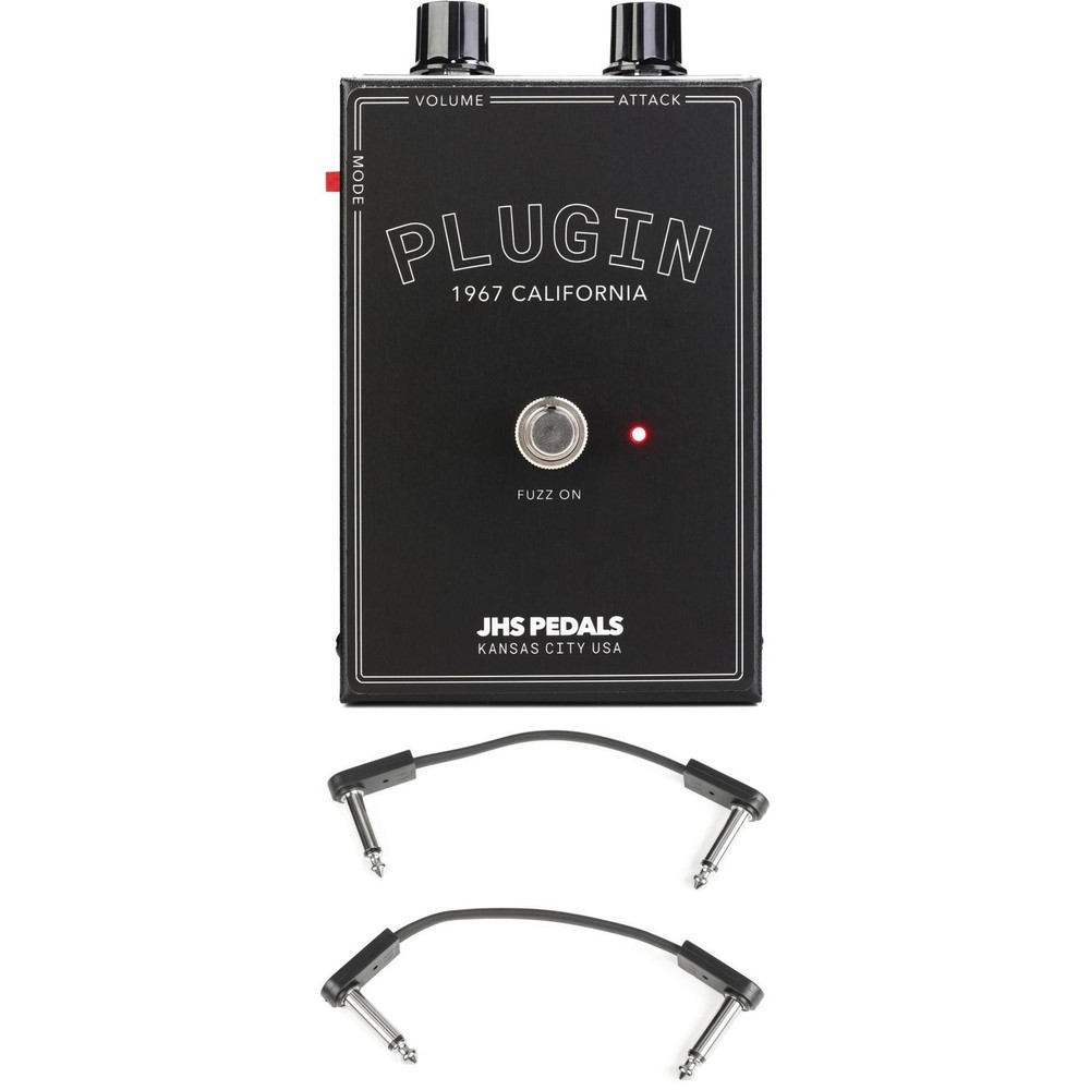JHS Plugin Vintage-style Fuzz Pedal with EBS Patch Cables