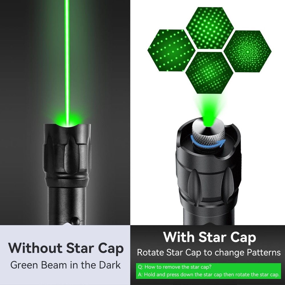 Rechargeable Green Laser Pointer Long Range Beam for Presentation