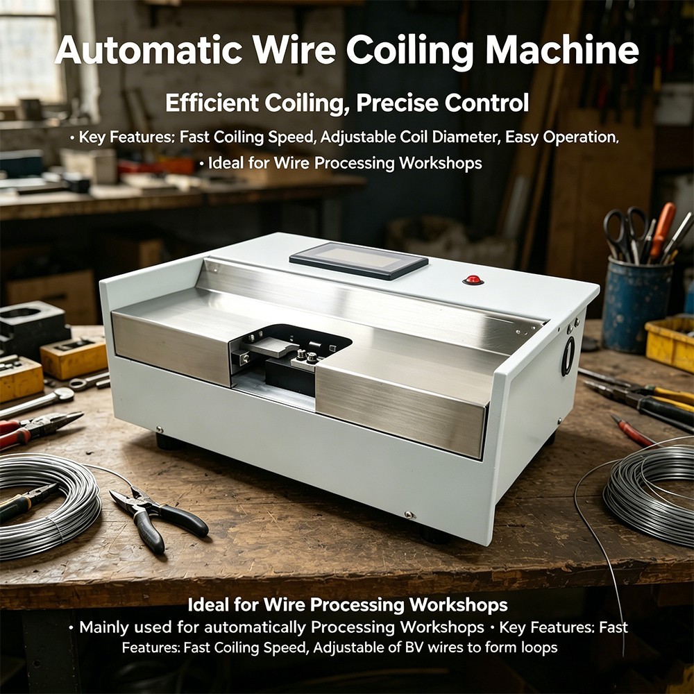 Auto Wire End Loop Forming Machine Pneumatic Wire Coiling Bender BV Wire 110V
