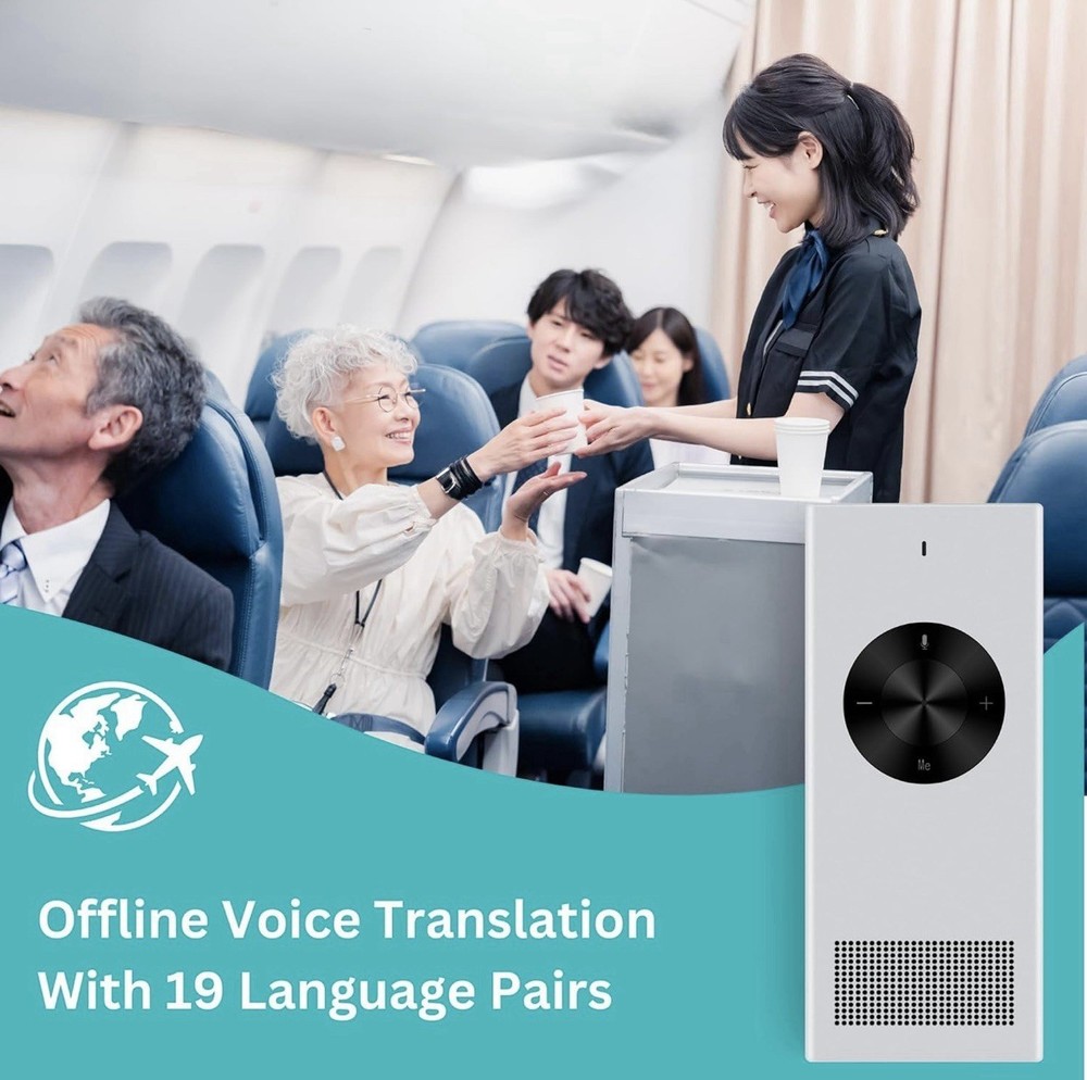 Enence Instant Translator Two-Way Real-Time Device In Silver