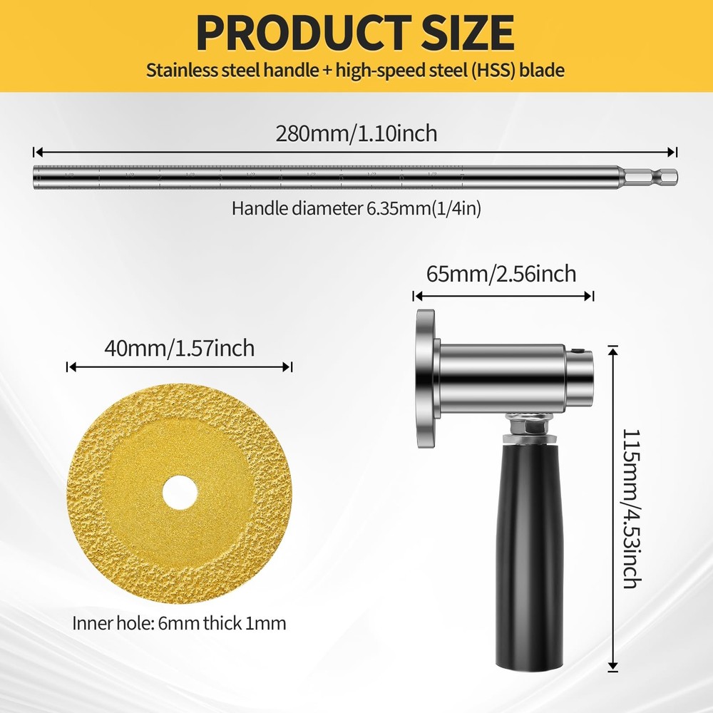 Inside Pipe Cutter for Pvc Pipe, Tool Set with Scale Adjustable Silver