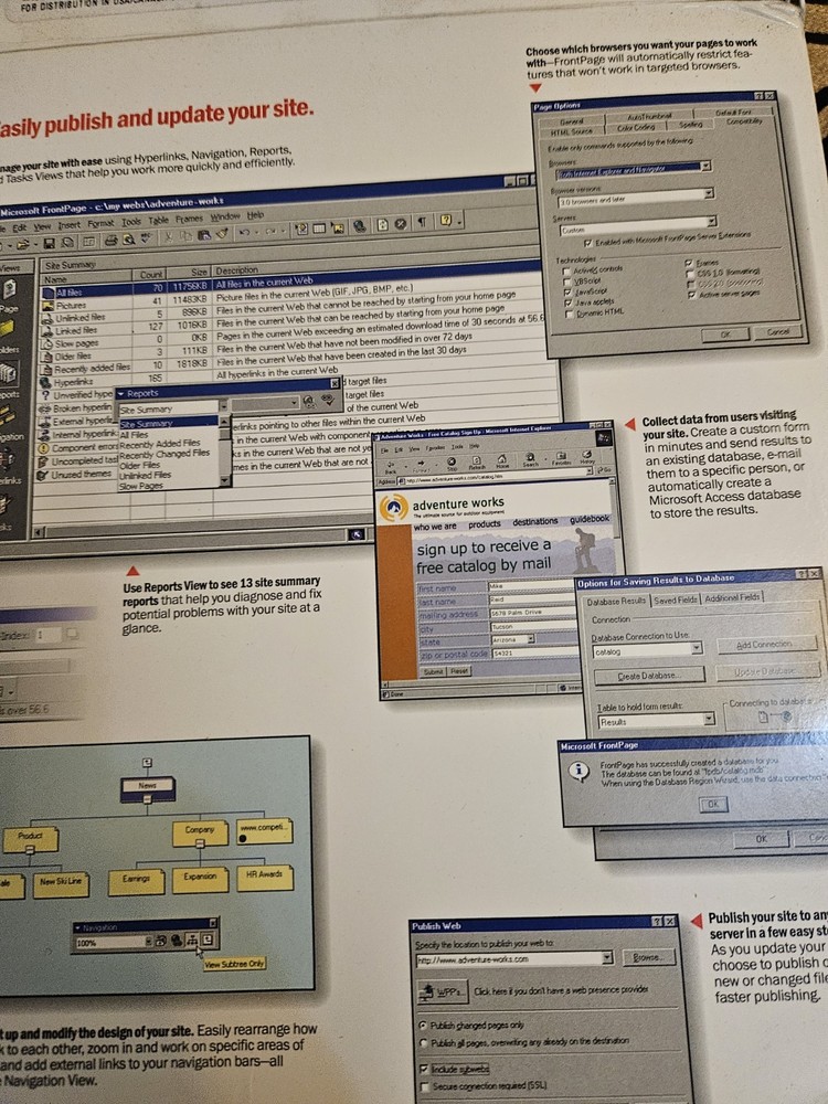 Microsoft FrontPage 2000 – Full Retail Version – NEW Web Design Software