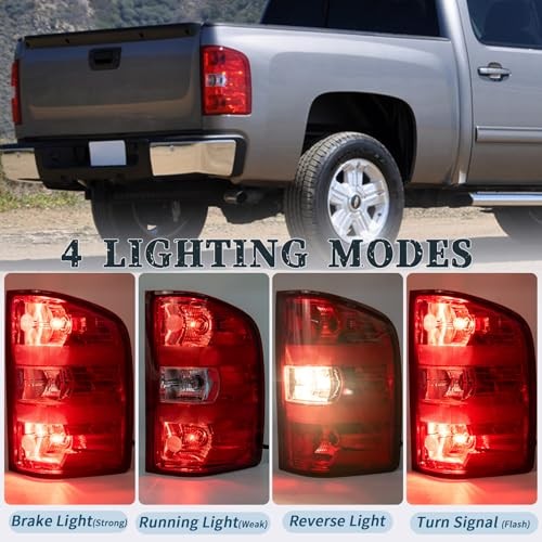 Rear Tail Lights Assembly Compatible With Left Driver Side 07-14 Silverado