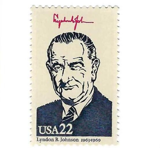 STAMP US SCOTT 2219i "L. B. Johnson" 22 CENT 1986 MNH