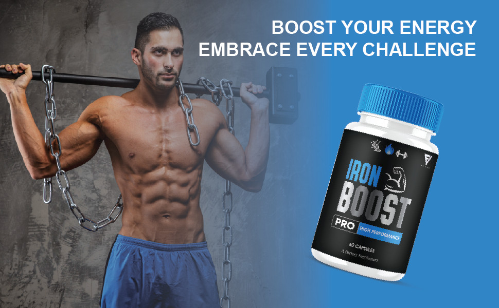 (5 Pack) Iron Boost Pro High Performance Supplement, IronBoost (300 Capsules)