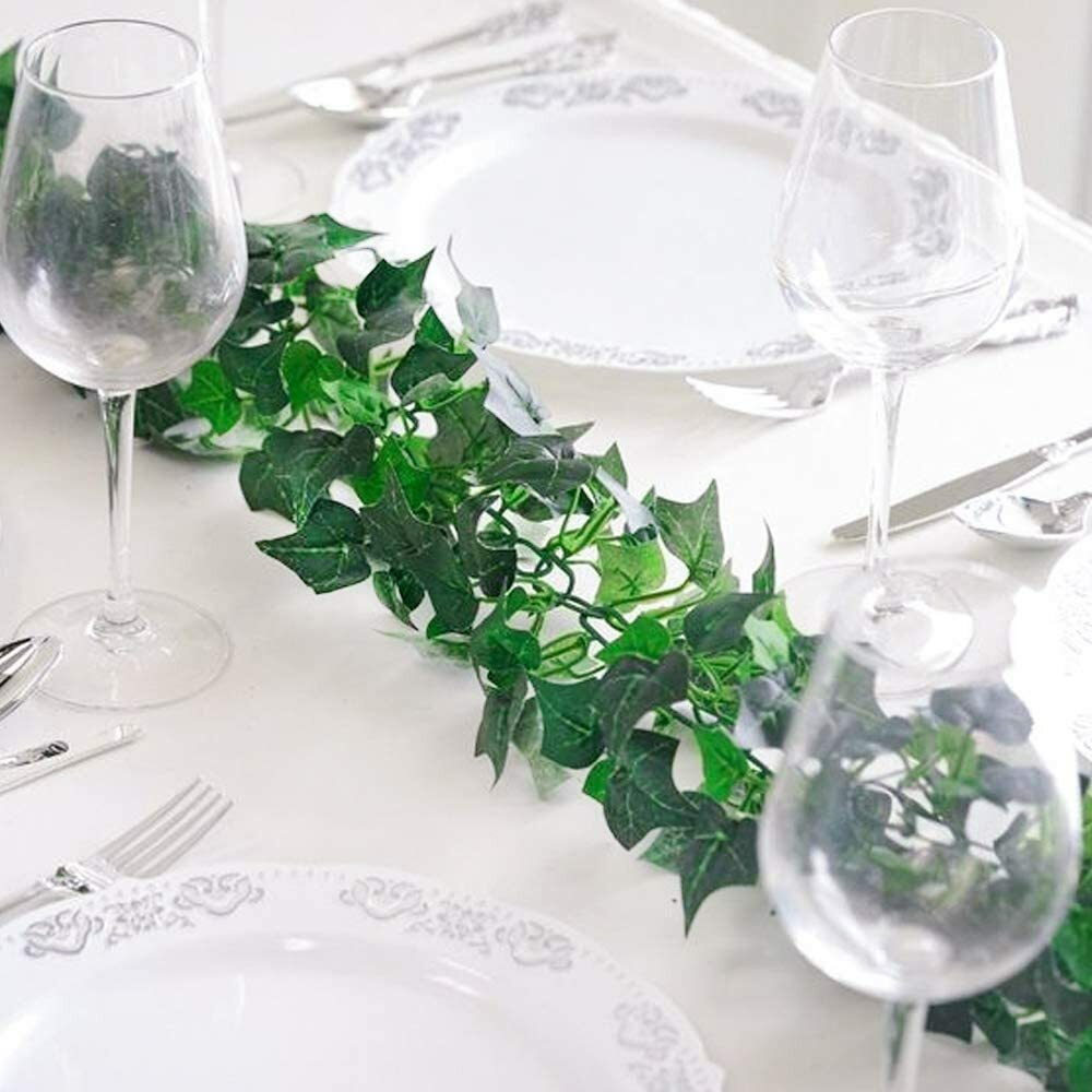 12 PCS Artificial Ivy Leaf Plants Fake Hanging Garland Plants Vine Home Decor
