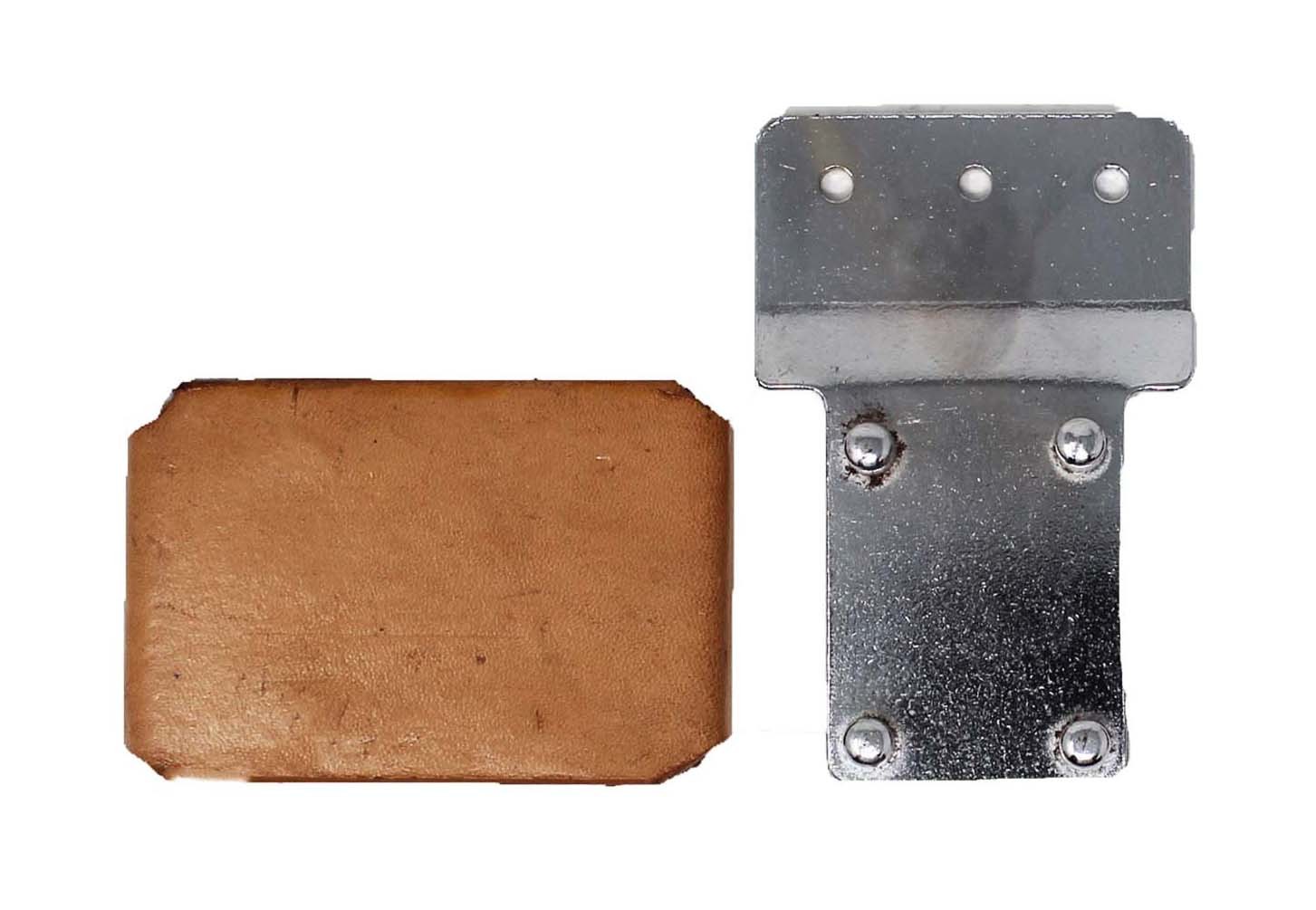 2-1/2" Blevins Buckle Set (2-Pack) – Tan Leather Covered Saddle Buckles |