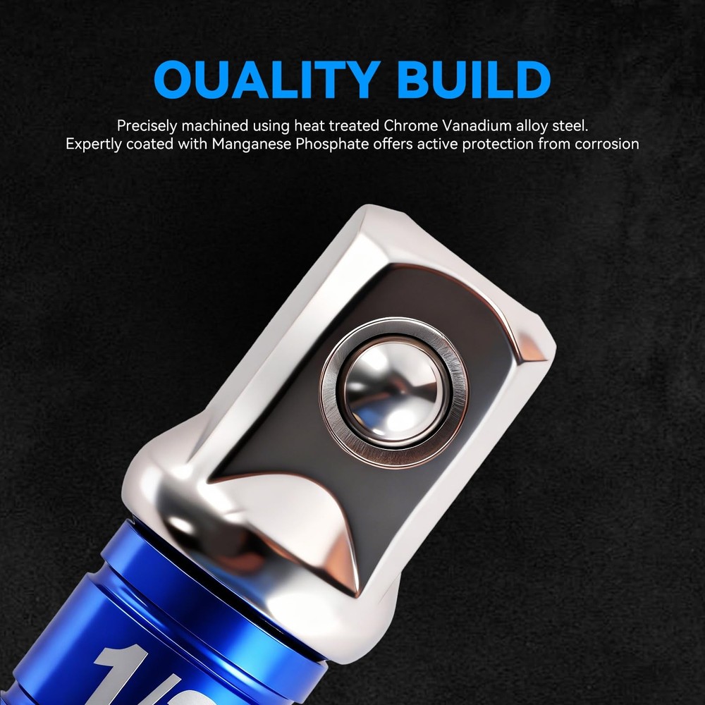 3PCS Hex Shank to Square Heavy Duty Socket Adapter Set, Impact Grade Drill So...