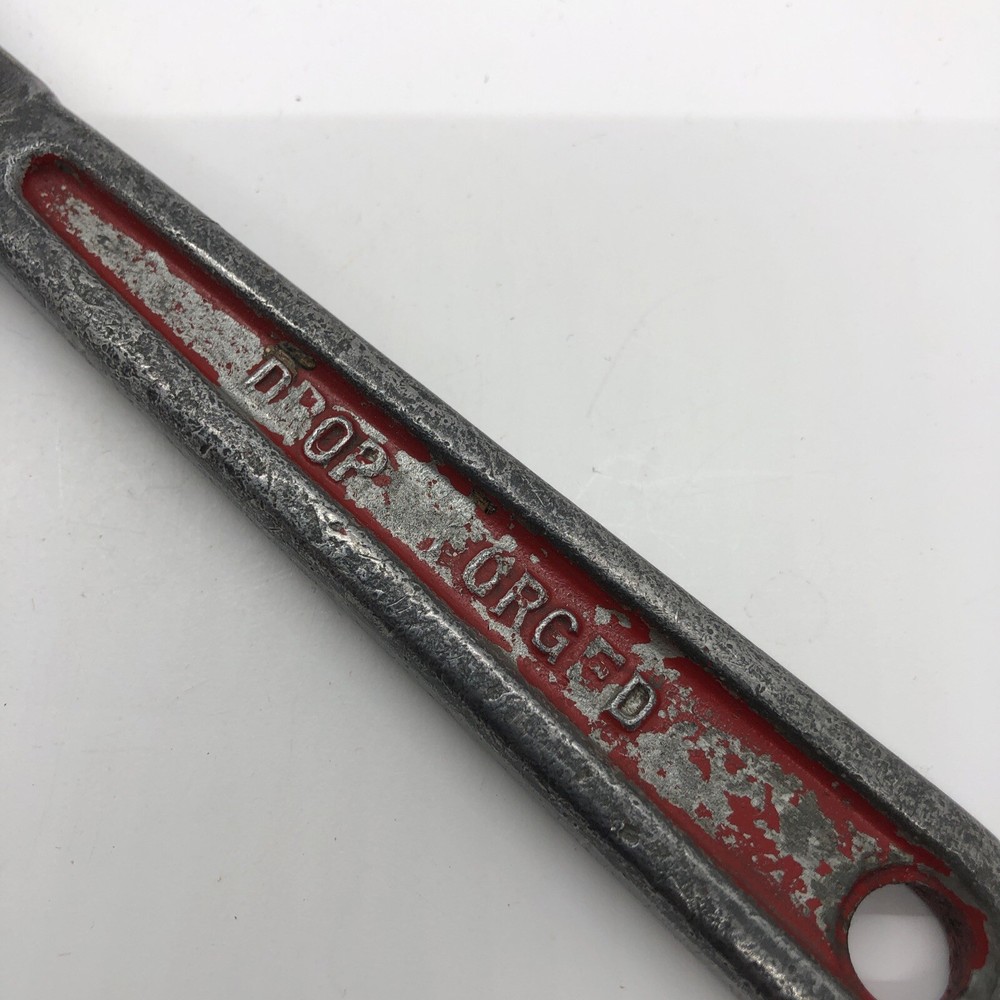Vintage Stillson Trimo 10” Adjustable Pipe Wrench Red Handle
