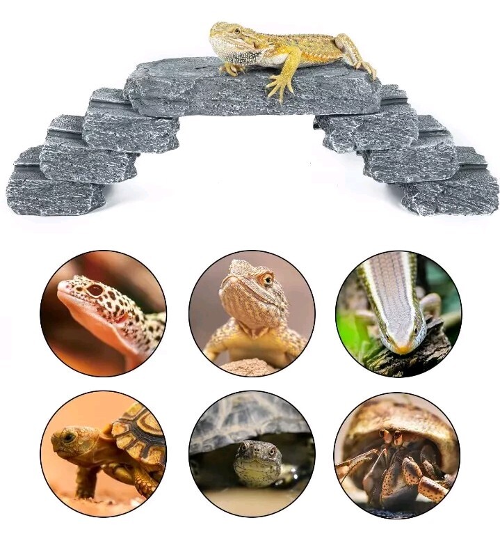 Reptile Hide Out 7 Pcs Stackable Stack Stone Look Resin