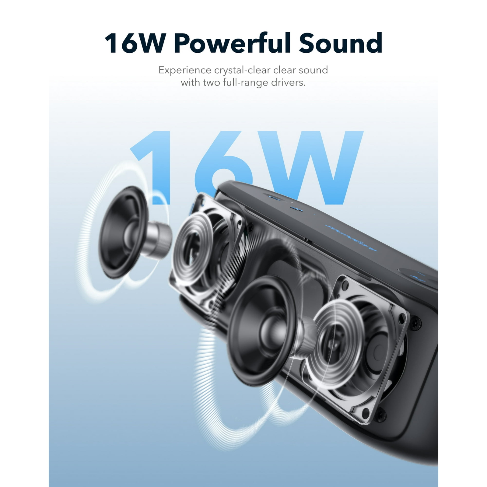 soundcore Select 3 Portable Outdoor Speaker BassUp Tech Waterproof 16W|Refurbish