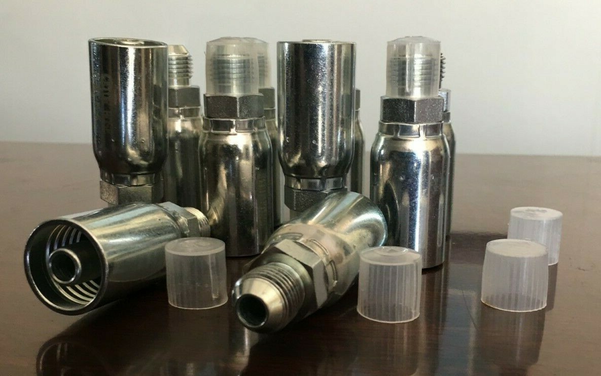 10 PK MJ-08-08 Hydraulic Hose Crimp Fittings 1/2" x #8 Male JIC HY, U Series