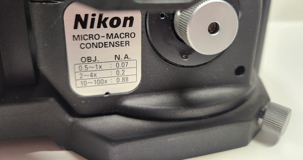 NIKON ECLIPSE E1000 Motorized Micro-Macro Condenser FREE SHIPPING!