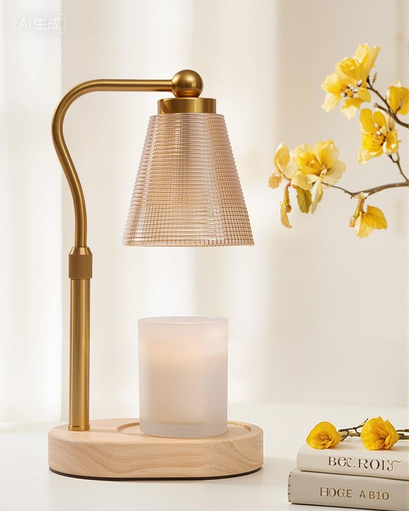 Candle Warmer Lamp with Timer, Dimmer, Adjustable Height, 2 Replacement Bulbs...